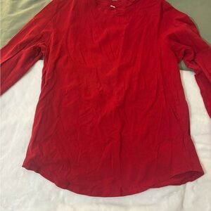 lululemon athletica Red Long Sleeve Tee